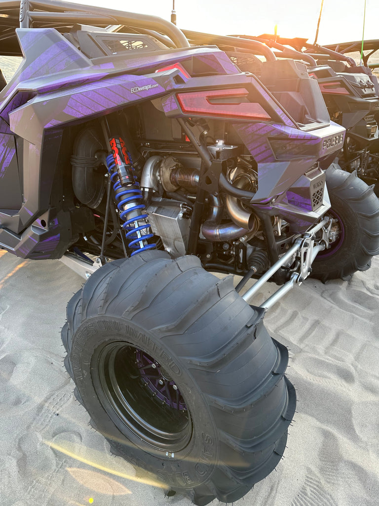 Polaris RZR Pro R 2.0 Premium Liquid to Air Turbocharger Kit on an off-road UTV with performance upgrades