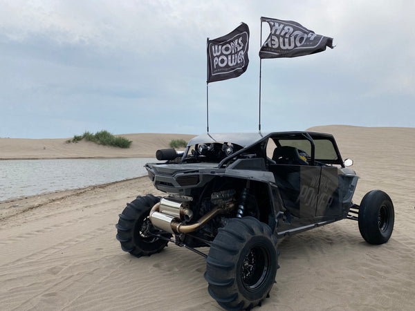 Works Power Cold Air Intake Polaris RZR XPT/ Turbo S, UTV turbocharger kit, aftermarket UTV parts, off-road performance upgrades, sand dunes
